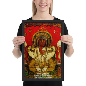 Framed poster - Lord Ganesha - City Palace, Udaipur - Remover of Obstacles - Hinduism -  India