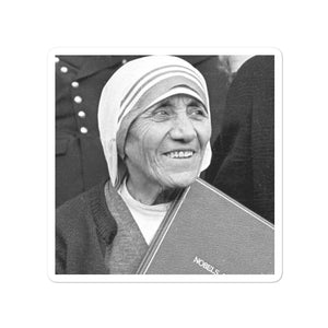 Bubble-free stickers - Mother Teresa of Calcutta receives Nobel Peace Prize - Christianity