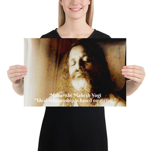 Poster - Maharishi Mahesh Yogi - Yoga and Transcendental Mediation - Hinduism - India