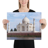 Canvas - Taj Mahal - Moslem Mosque and tourist attraction - Islam - Agra - India