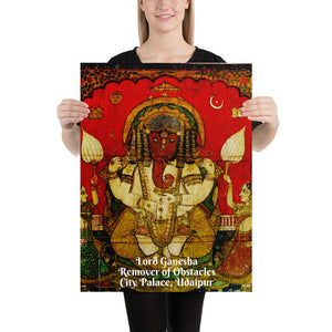Poster - Lord Ganesha - City Palace, Udaipur - Remover of Obstacles - Hinduism -  India