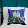 Premium Pillow - Cathedral of Brasília (inside and outside) - Brasil - South America - Catholicism