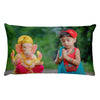 Premium Pillow - Praying to Ganesha - Hinduism