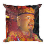 Premium Pillow - Image of Confucius in Temple in China