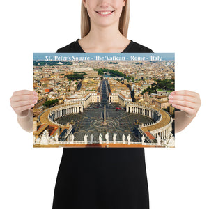 Poster - St. Peter's Square - The Vatican, Rome, Italy - Catholicism
