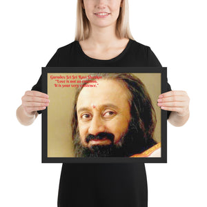 Framed poster - Gurudev Sri Sri Ravi Shankar - Karma, Kriya and Bhakti Yoga - Hinduism - India