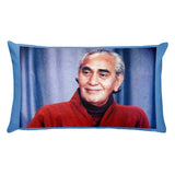 Premium Pillow - Bring home the powerful divine smile of Swami Rama - Himalayan Yogi - Hinduism