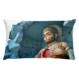 Premium Pillow - Hanuman - The Open heart of a True Disciple! - Hinduism