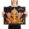 Framed poster - Lord Ganesh - Intelligence, Prosperity & Fortune - Hinduism - India