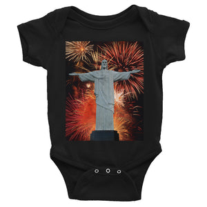 Infant Bodysuit - Cristo Redentor (fireworks) - Rio de Janeiro - Brasil - South America - Catholicism