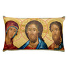 Premium Pillow - Russian Icon school - John, Jesus and Virgin Mary - Christianity
