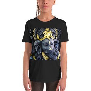 Youth Short Sleeve T-Shirt - With Ganesha for blessings - Hinduism