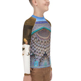 Youth Rash Guard - AOP - Moslem mosque on front/back, Sufi sacred dances on arms - Islam