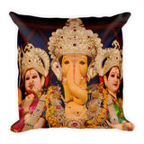 Premium Pillow - Ganesha Siddhi and Riddhi - For Luck Intelligence and Success - Hinduism