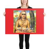 Poster - Adi Shankaracharya  - Advaita  Vedanta - Yoga - Hinduism - India