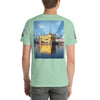 Short-Sleeve Unisex T-Shirt - Gildan 3001 -  Baghavan Mahavir in front and the Golden temple on back and sides - Hinduism