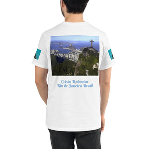 Unisex & NATURAL - Organic T-Shirt - Three Awesome views of Cristo Redentor - Rio de Janeiro - Brasil - South America - Catholicism