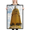 Framed poster - Laykyun Sekkya - Monument in Myanmar (Burma) of Gautama Buddha - Buddhism