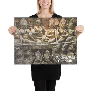 Canvas - Angkor Wat - One of the worlds largest religious monuments - Hinduism and Buddhism