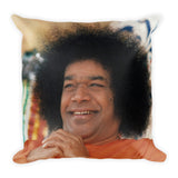 Premium Pillow - Sai Baba radiating Joy to all - Hinduism