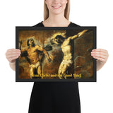 Framed poster - Painting Jesus Christ and the Good Thief - Tiziano Vecellio (Titian) - Italy