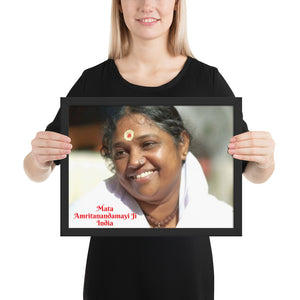 Framed poster  Mātā Amritānandamayī - Bhakti Yoga - Hinduism - India