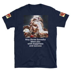 Gildan 6400 - Short-Sleeve Unisex T-Shirt - May Shree Ganesha bless you with happiness and success - Hinduism