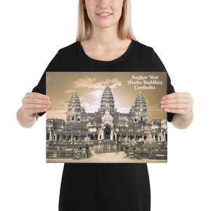 Canvas - Angkor Wat - One of the largest religious monuments - Hinduism and Buddhism - Cambodia