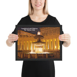 Framed poster - The Papal Basilica of St. Peter - Fountain of Carlo Maderno - The Vatican, Rome, Italy - Catholicism