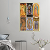 Gelato Print - Premium Semi-Glossy Paper Metal (Gold Colored) Framed Poster - The Miracle of the Virgin of Guadalupe - Nuestra Señora de Guadalupe - Mexico - Catholicism