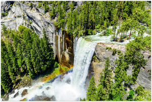GELATO GLOBAL PRINT - Landscape Aluminum Print - Vernal Falls and Merced River - Yosemite National Park in CA USA