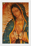 GELATO GLOBAL PRINT - Premium Semi-Glossy Paper Wooden (Blanco) Framed Poster - Basilica of Our Lady of Guadalupe, also known as the Virgen of Guadalupe - Mexico - Catholicism