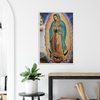 GELATO GLOBAL PRINT - Premium Semi-Glossy Paper Wooden Framed Poster - Nuestra Señora de Guadalupe (México)as the Virgen of Guadalupe - Mexico - Catholicism