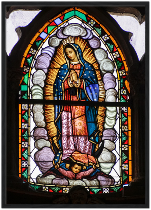 GELATO GLOBAL PRINT -  Premium Semi-Glossy Paper Wooden Framed Poster - Virgen de Guadalupe - Basilica Parroquia Archangel de San Miguel de Allende, Mexico - Catholicism