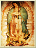 GELATO GLOBAL PRINT - Premium Semi-Glossy Paper Gold-Metal Framed Poster - Our Lady of Guadalupe, also known as the Virgen of Guadalupe - Mexico - Catholicism
