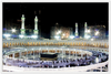 Premium Semi-Glossy Paper Wooden Framed Poster - Pilgrimage to Hajj  - Mecca - UAE - Islam