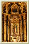 GELATO GLOBAL PRINT - Premium Semi-Glossy Paper Metal (Borde de Metal color Oro) Framed Poster - Our Lady of Guadalupe, also known as the Virgen of Guadalupe - Mexico - Catholicism