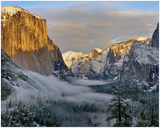 GELATO GLOBAL PRINT - Landscape Aluminum Print - El Capitan and Half Dome seen from Tunnel View - Yosemite National Park in CA USA