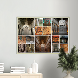 Gelato print - Premium Semi-Glossy Paper (Gold color) Metal Framed Poster - The World Heritage Site of the AJANTA Caves - Buddhist temple - Buddhism - India