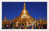 Gelato Global print - Premium Semi-Glossy Paper Wooden Framed Poster - The Shwedagon is the most sacred Buddhist pagoda in Myanmar (Burma) - Buddhism