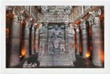 Gelato Global Print - Premium Semi-Glossy Paper Wooden Framed Poster - One of the Awesome Caverns in the Caves of Ajanta of the Buddha  - India - Buddhism