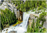 GELATO GLOBAL PRINT - Landscape Aluminum Print - Vernal Falls and Merced River - Yosemite National Park in CA USA