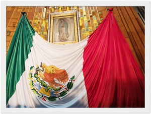 GELATO GLOBAL PRINT - Premium Semi-Glossy Paper Wooden Framed Poster -  Basílica de Guadalupe en la Ciudad de México - Catholicism