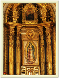 GELATO GLOBAL PRINT - Premium Semi-Glossy Paper Metal (Borde de Metal color Oro) Framed Poster - Our Lady of Guadalupe, also known as the Virgen of Guadalupe - Mexico - Catholicism