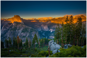 GELATO GLOBAL PRINT - Landscape Aluminum Print - Half Dome at Sunset Glacier Point - Yosemite National Park in CA USA