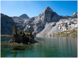 Landscape Aluminum Print -  Beautiful Rae Lakes on the John Muir Trail in Kings Canyon Nation Park in the High Sierra Mountains - CA USA