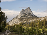 Landscape Aluminum Print - The John Muir Trail through Cathedral Pass - view of Cathedral Peak, Yosemite National Park, CA USA